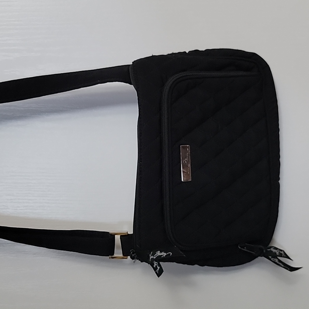 Vera Bradley Black Microfiber & Cheetah Crossbody